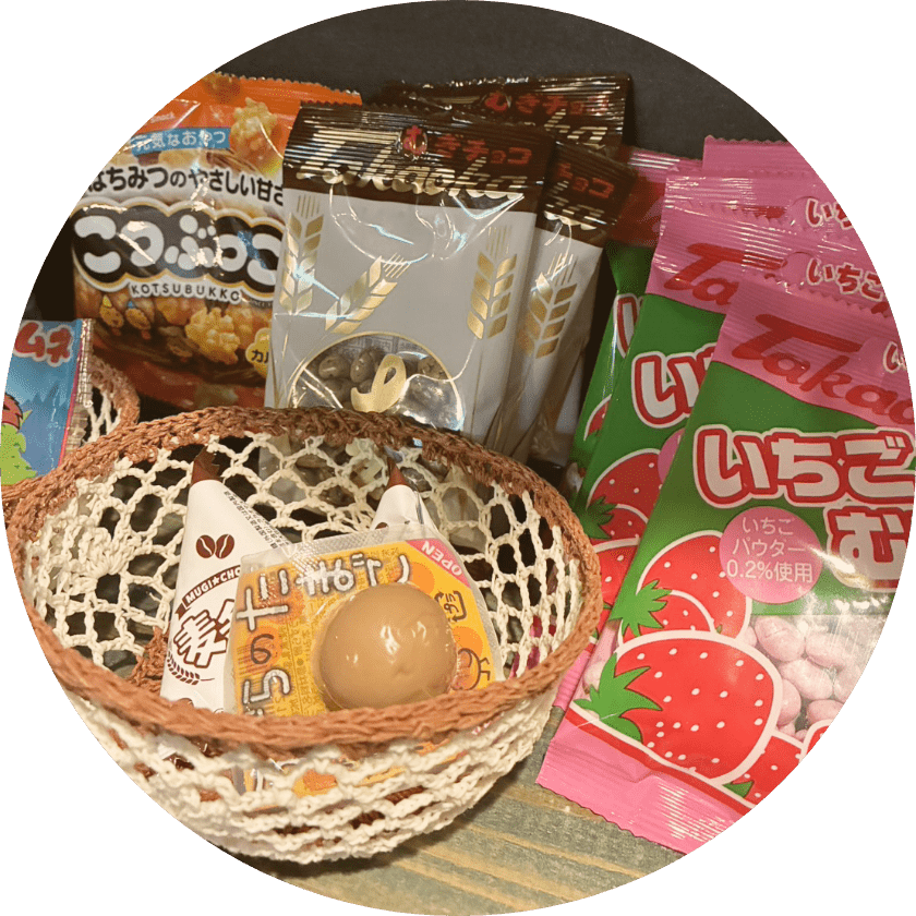 駄菓子バーshareの駄菓子エリア