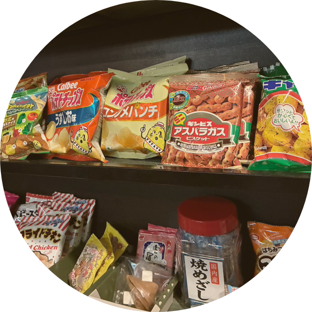 駄菓子バーshareの駄菓子エリア